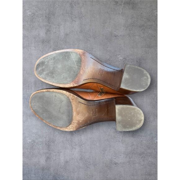 Frye Joan Campus Leather Bootie Boot Women’s Sz 8 Redwood - Picture 6 of 9